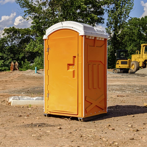 how often are the portable restrooms cleaned and serviced during a rental period in Mcbrides